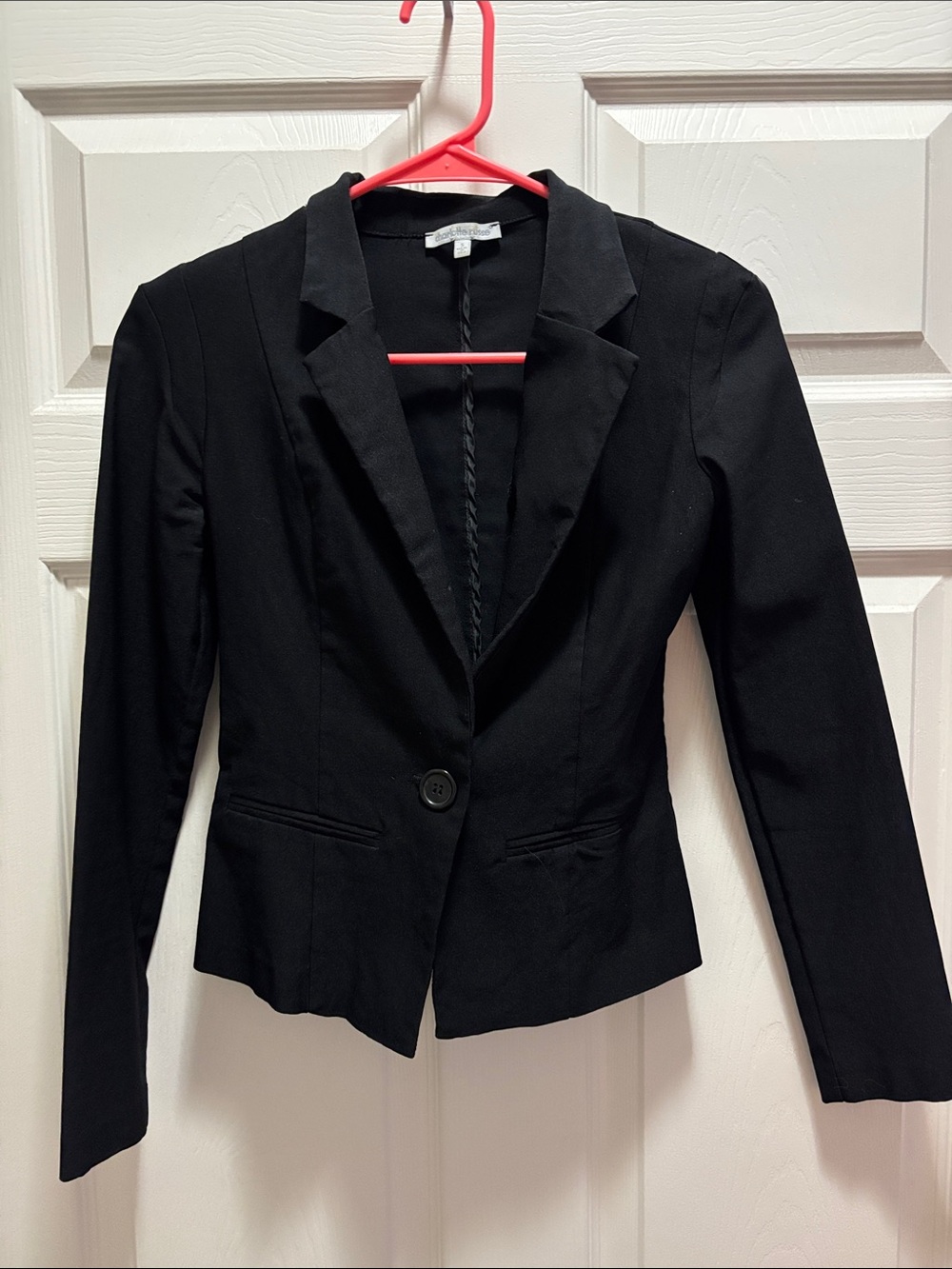 Charlotte Russe Black Single-Button Tailored Blazer